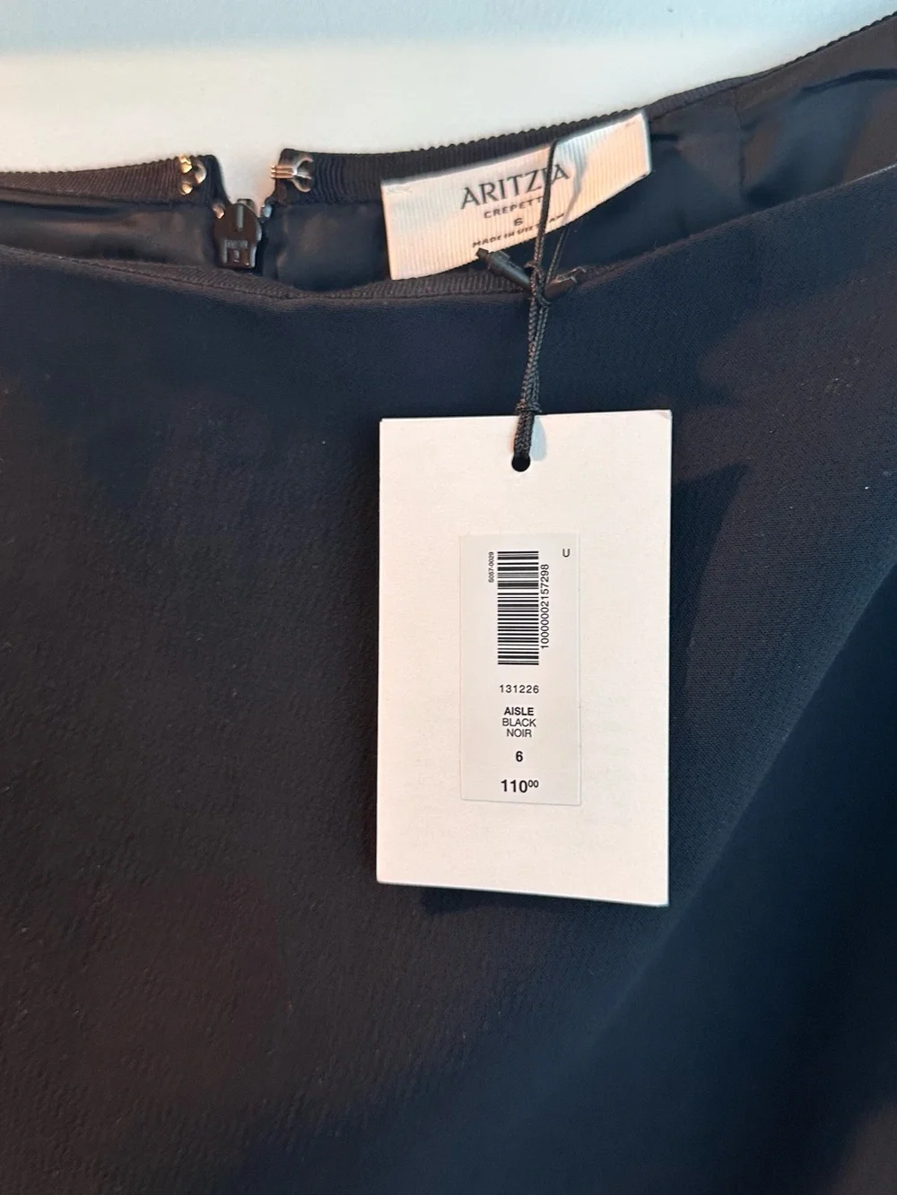 Aritzia Black Mini Skirt with Clean A-Line